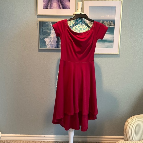 not sure Dresses & Skirts - Girls Burgundy mid high low dress